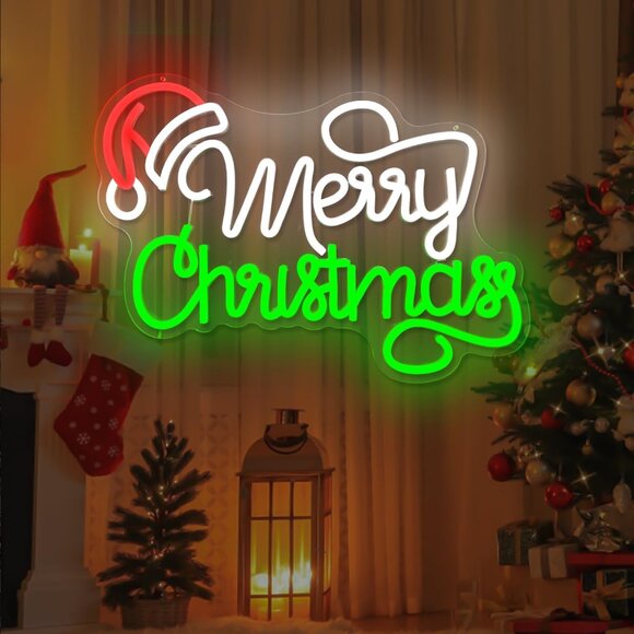 New Merry Christmas Neon Sign Dimmable LED Light Wall Decoration for Home - Picture 4 of 5